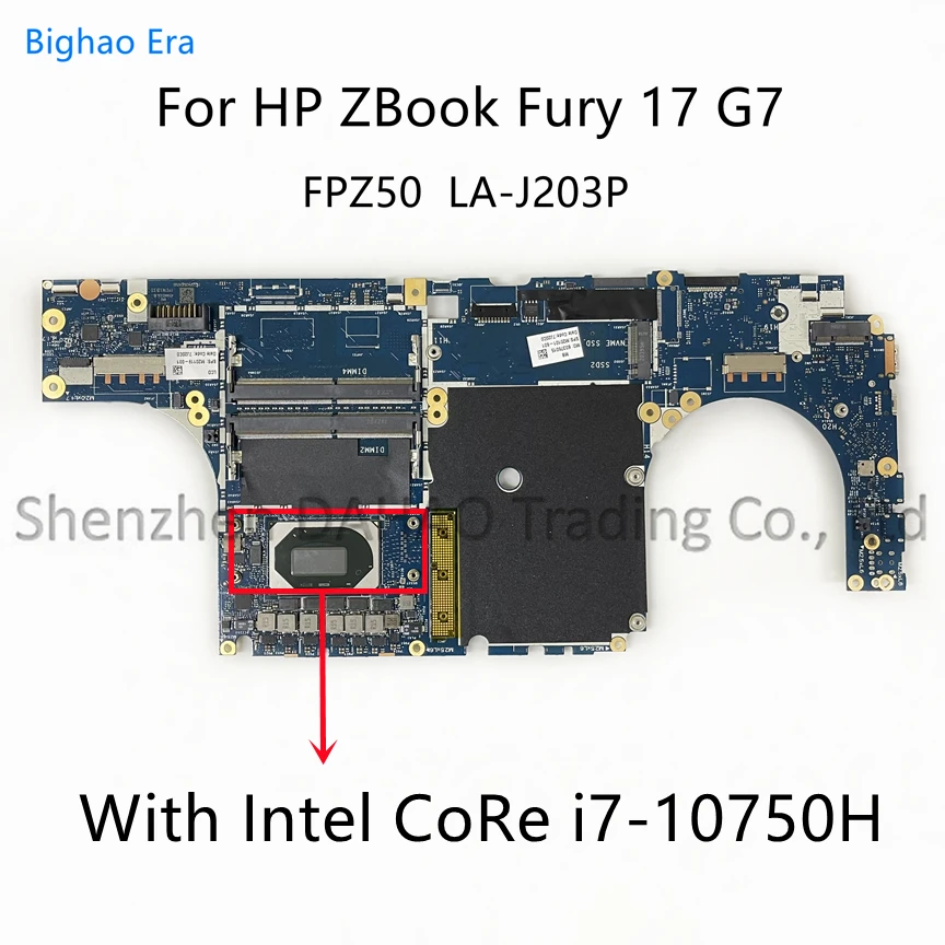 

FPZ50 LA-J203P For HP Zbook Fury 17 G7 Laptop Motherboard With Intel CoRe i7-10750H/i7-10850H CPU DDR4 M20101-601 M20102-601