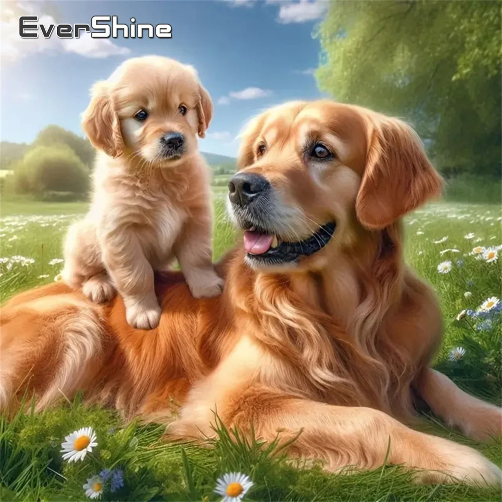 Evershine Voll Platz Runde Diamant Stickerei Hund Tier Malerei Kreuz Stich Kits DIY Neue Ankunft Mosaik Handgemachtes Geschenk