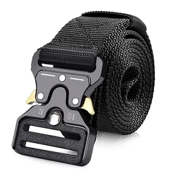 Tactical Belts for Unisex Military Style Work Hiking Riggers Web Gun Belt with Heavy Duty Quick Release Metal Buckle