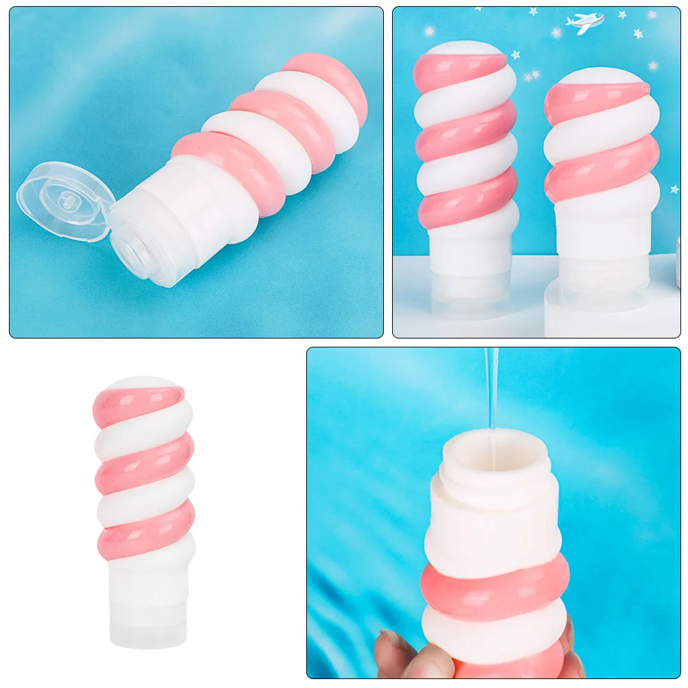 Silica Gel Bottle Travel Shampoo and Conditioner Bottles Lotion Two-color for Outdoor Hair