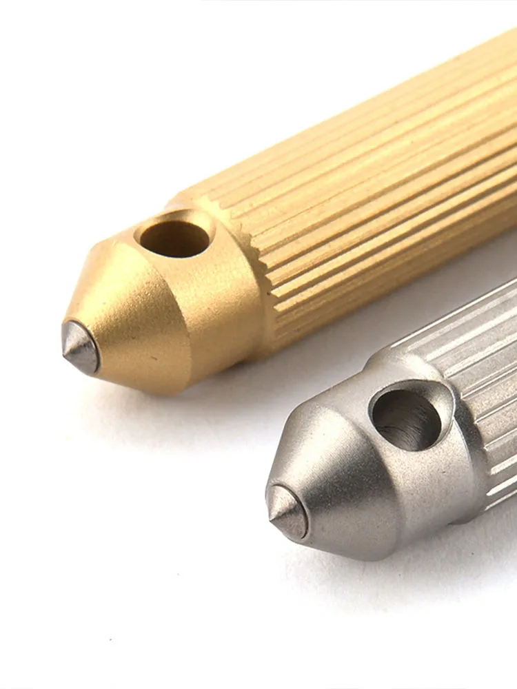 Titanium Alloy Brass Modular Screwdriver Ratchet Wheel Screwdriver With 2PCS S2 Bit EDC Riding Equipment Tungsten Head Gadget