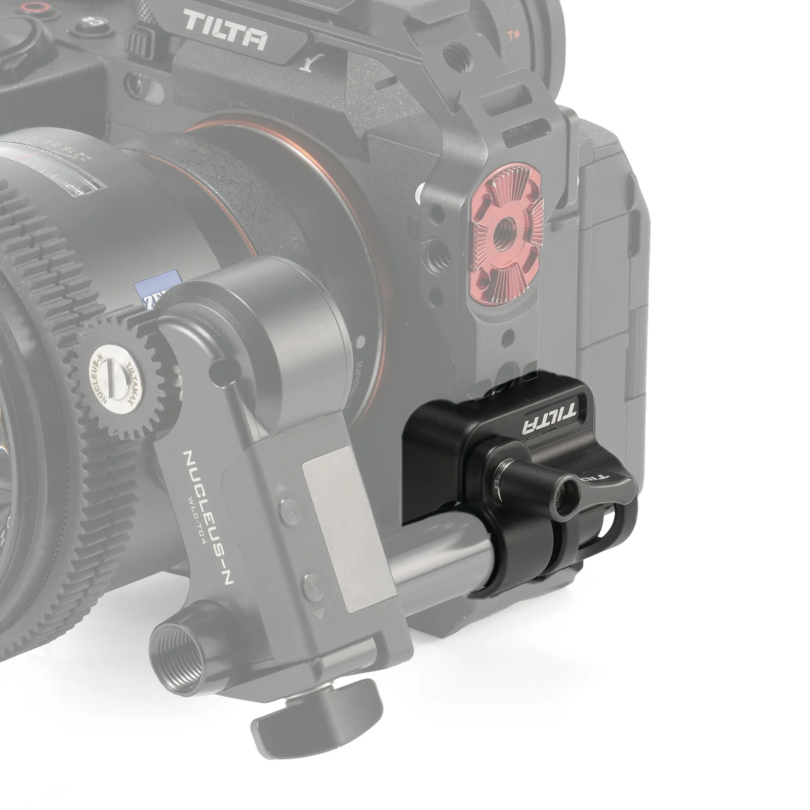 TILTA TA-15RH 15mm Rod Holder to 1/4"-20 Adapter Front Mounted & Side Mounted 15mm Rod Holder to NATO Adapter - Black