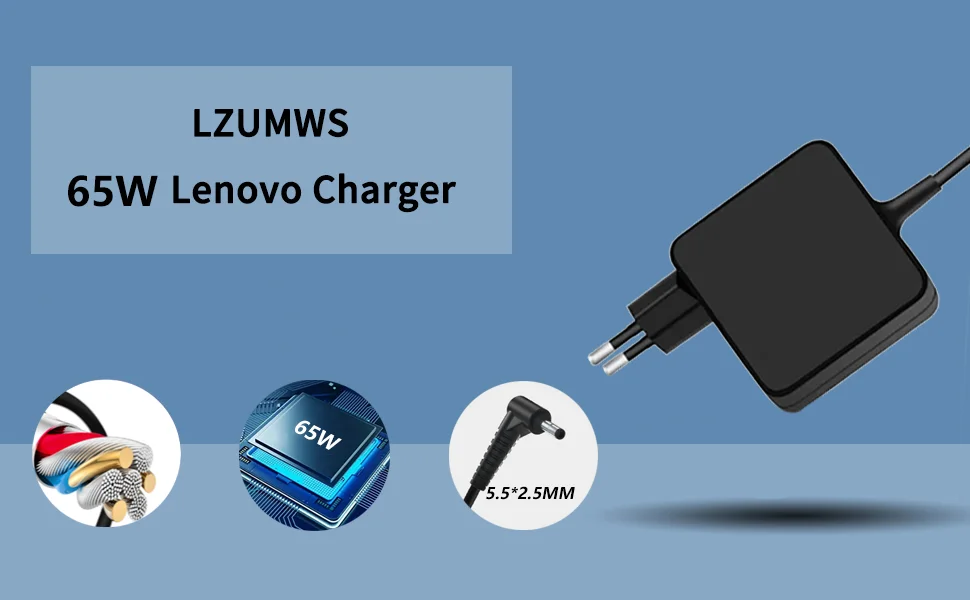 Зарядное устройство для ноутбука 65 Вт 20 В 3.25 А 5.5*2.5 мм для Lenovo G460 Y460 G470 Y470 G480 Y410P U130 U165 U350 U310 U410 U430 U450 U450P U460