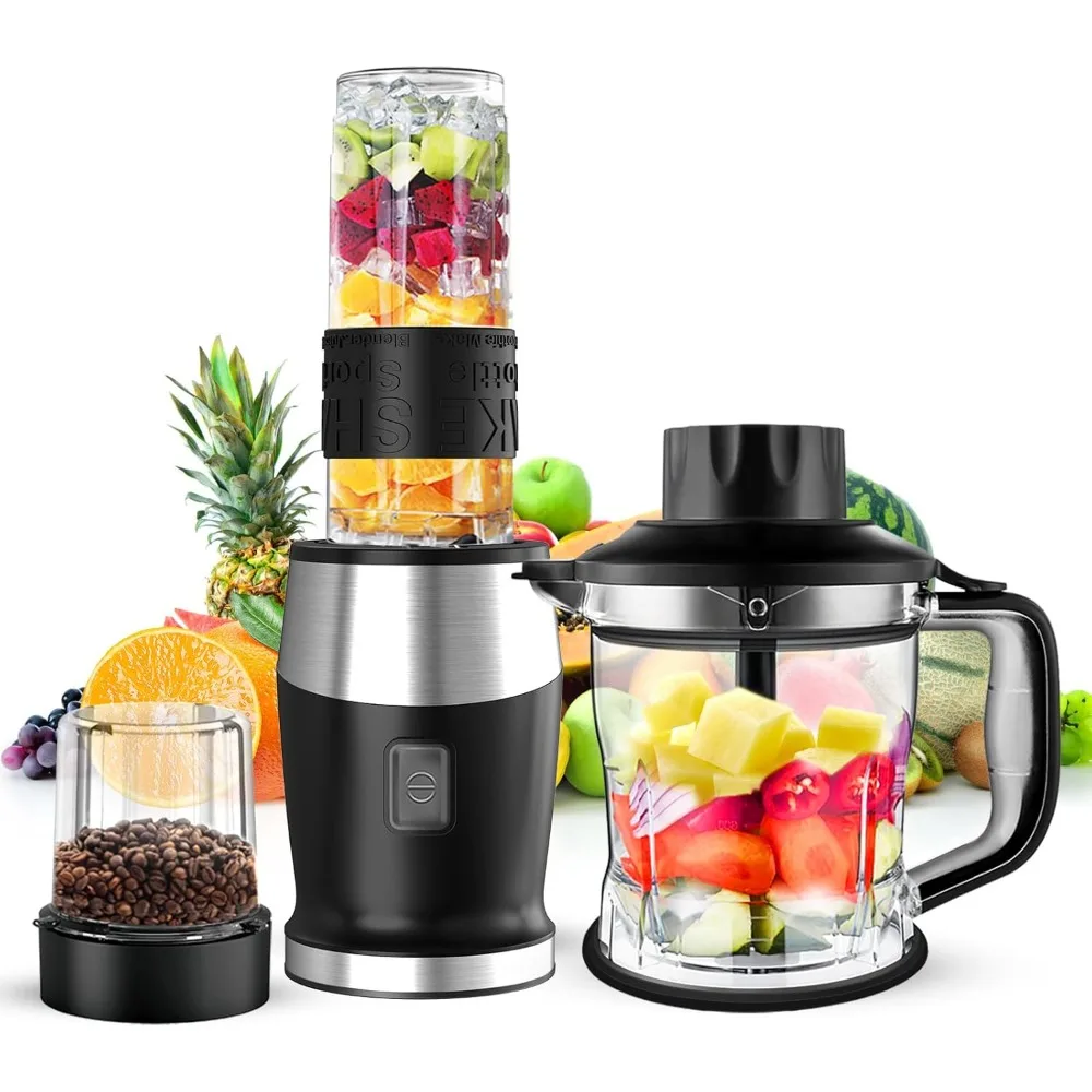 

Blender and Food Processor Combo, Blender for Shakes and Smoothies, Personal Blender Small Blender,