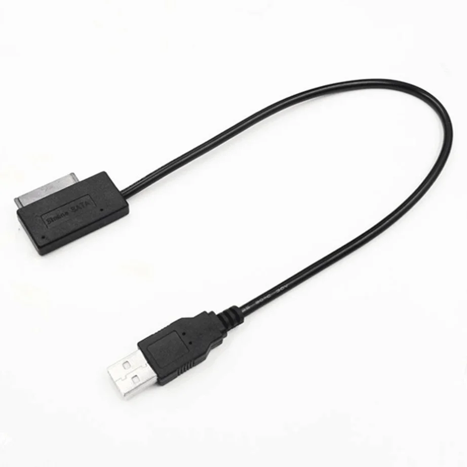 YIGETOHDE USB 2.0 to Mini SATA II 7+6 13 Pin Adapter Converter Cable For Laptop CD/DVD ROM Slimline Drive Converter HDD Caddy