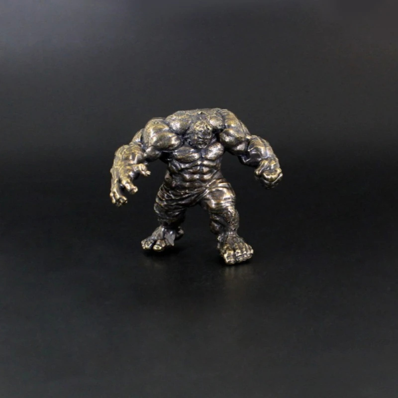 

Solid Cast Brass Muscular Man Anime Film Inspired Miniature Figurine Desktop Display Ornament Collectible Lucky Decor