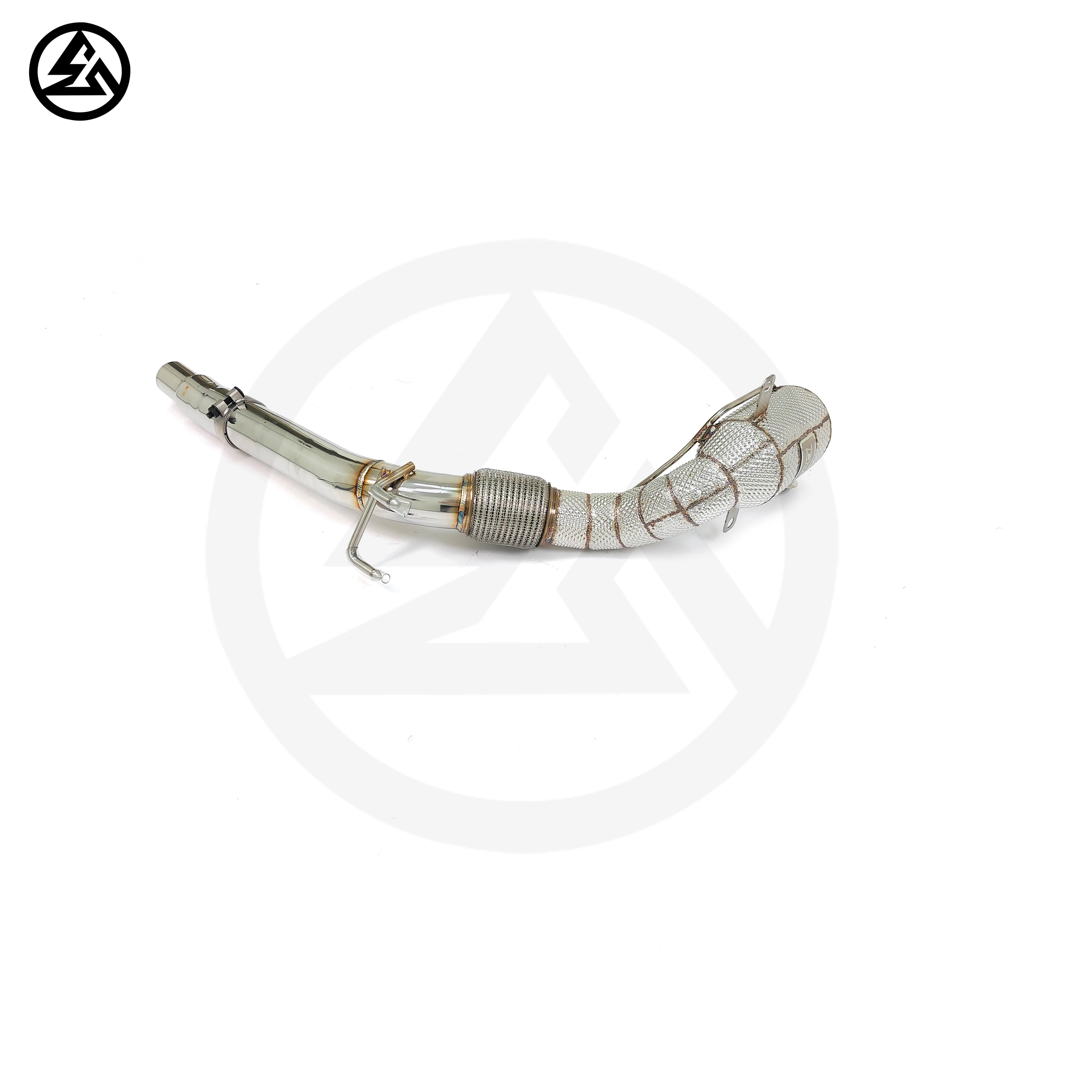 حار بيع الفولاذ المقاوم للصدأ النازل ل Volkswagen VW Tiguan L 2.0T 2019-2023 OPF النازل مع درع الحرارة #4