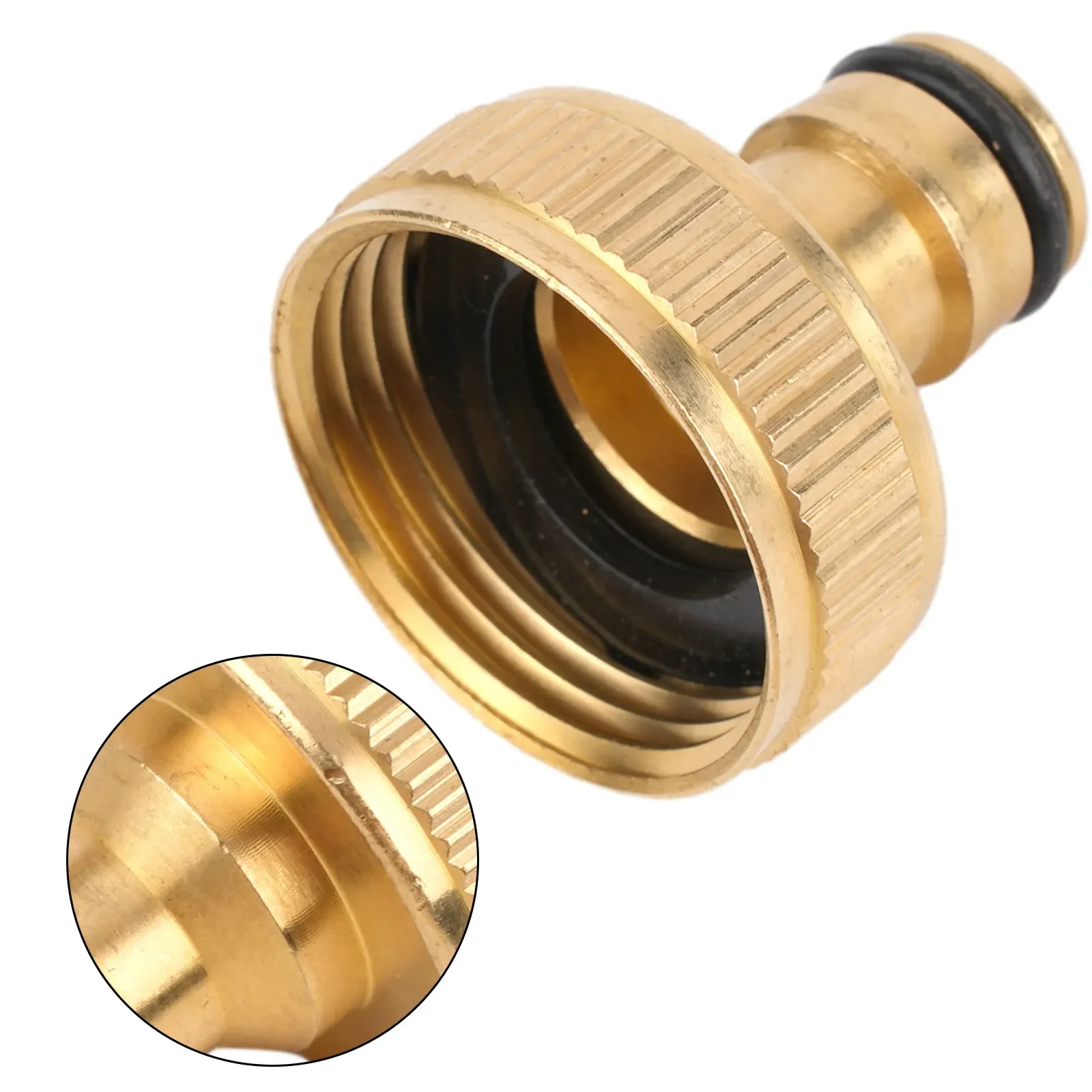 1inch Brass Fitting Adaptor Hose Tap Faucet Water Pipe Connector Garden Adapter Irrigation Connector Faucet Nozzle Adapter Water