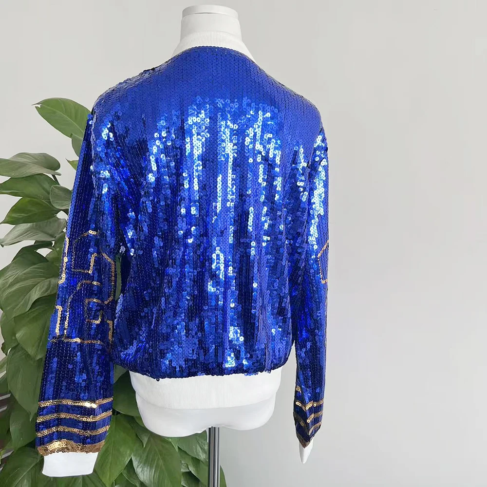 Greek zip up long sleeve sporty bat sleeved Sorority Sigma Gamma Rho Sequin  SGR 22 Sequin Jacket