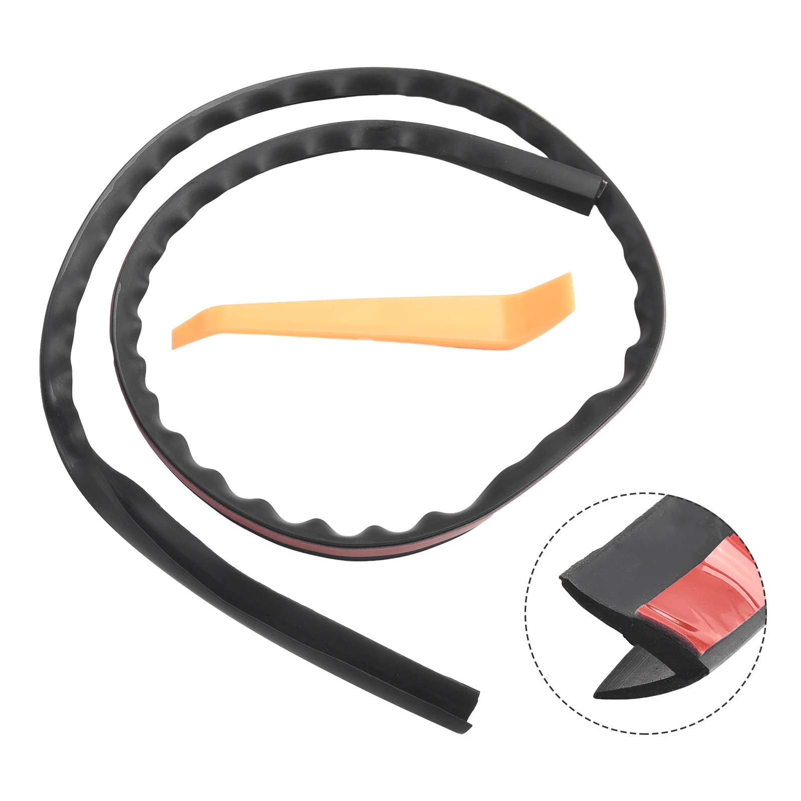 Weatherstrip Sealed Strips Black Door for edge Front/ Rear Moulding Side Trim V-Shape Window 1 Roll 1m for durable New