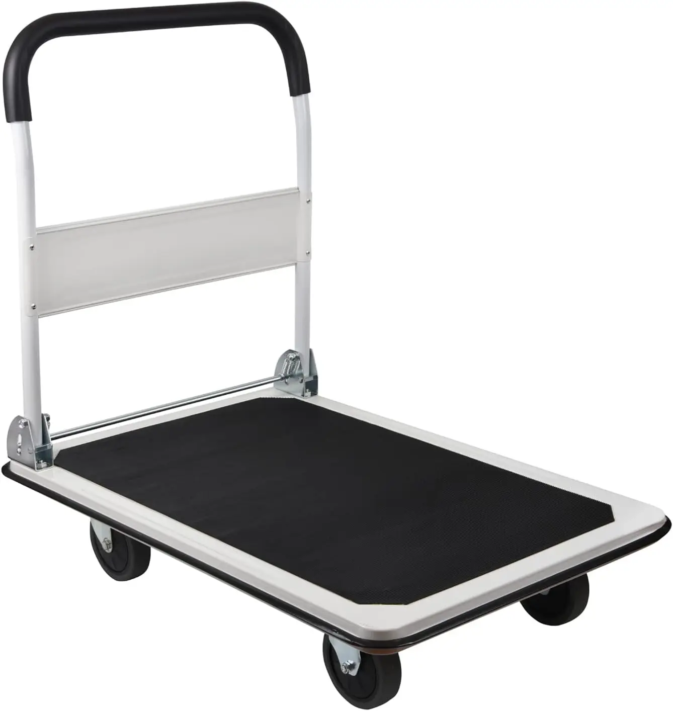 Camión de plataforma de gran tamaño, carrito de empuje plegable de 880 libras, 35,8x24x34,3 pulgadas, blanco