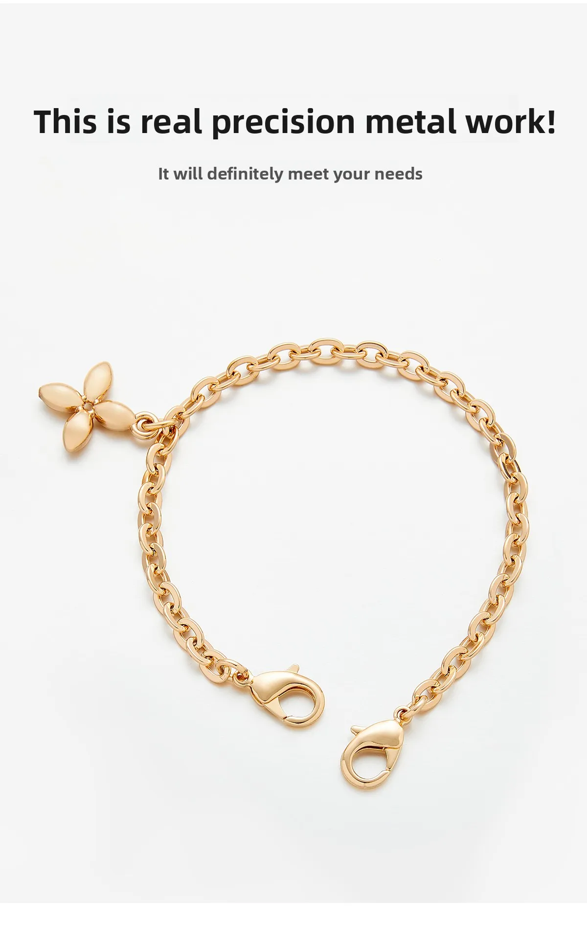 Bag Decorative Chain For Lv Eva Bag Four-leaf Clover Chain Insert Fashion Bag Decoration Chain Bag Renovation Accessories