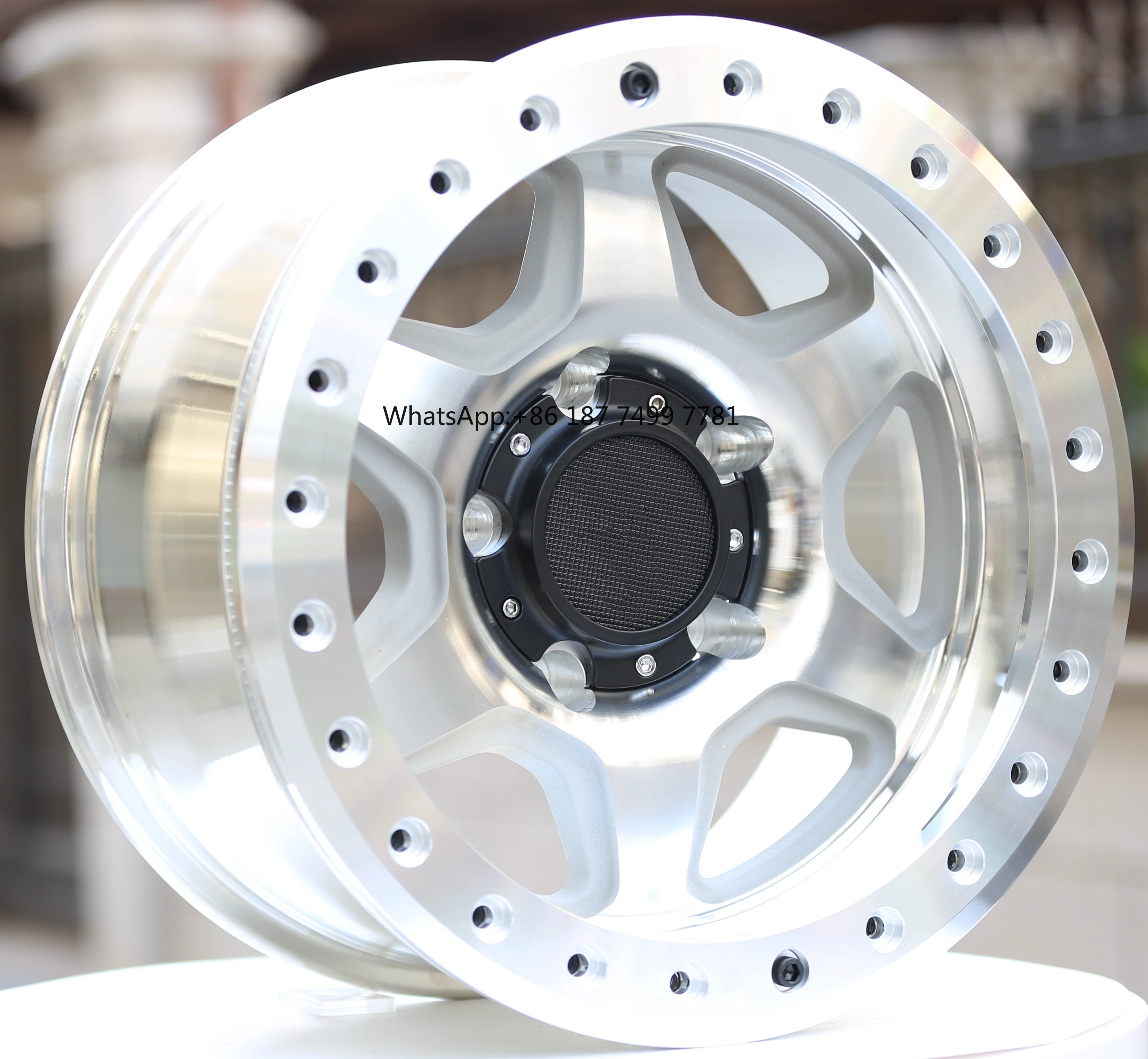 

17 Inch Beadlock 5x150 6x139.7 Bright Finish New Aluminum Alloy Off-road Wheel Hub for .Ranger Silverdo1500 for Tundra
