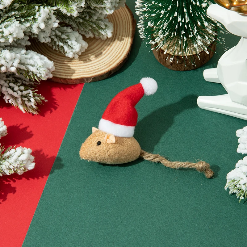 Natal pet mouse brinquedo suprimentos catnip mouse catgrass gato pick-me-up brinquedo gato brinquedos gatos brinquedos interativos para animais de estimação