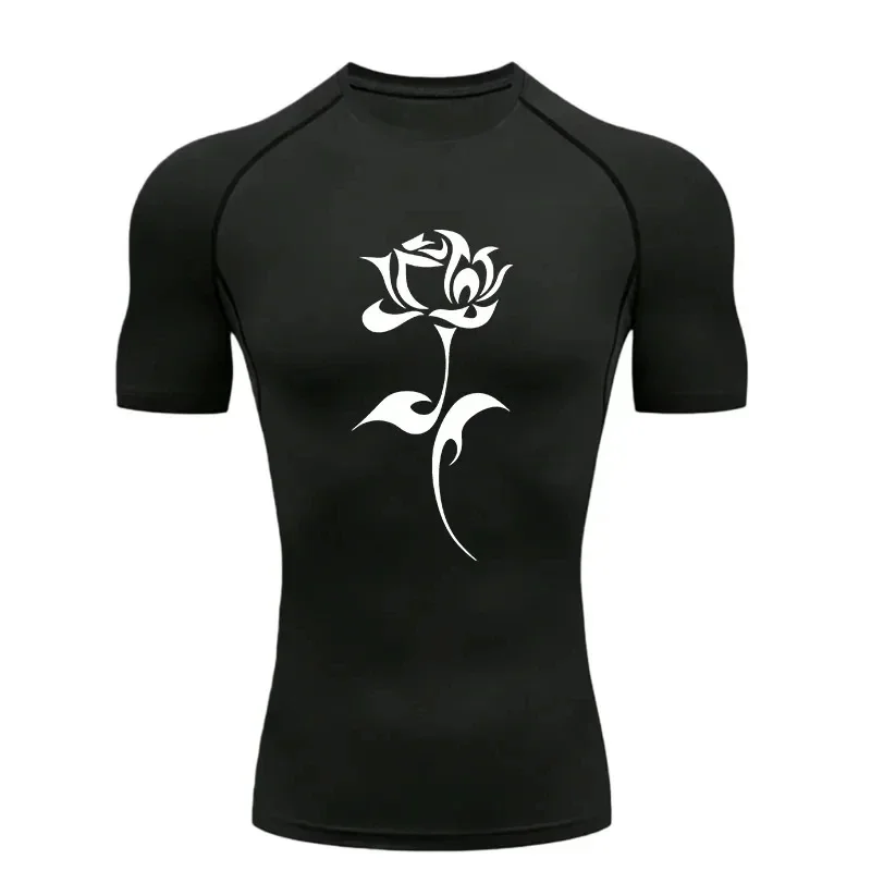 Men Sports T-shirt Training Fitness Compression Gym Workout Running Athletic High Elasticity Fitness Sweatshirt Elastic Top Tees