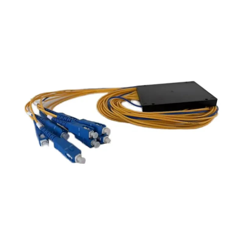 ABS Housing FTTH PLC Fiber Optic Splitter 1x2 1x4 1x8 1x16 1x32 1x64 With SC LC Connectors For Outdoor 3G 4G Optical Network