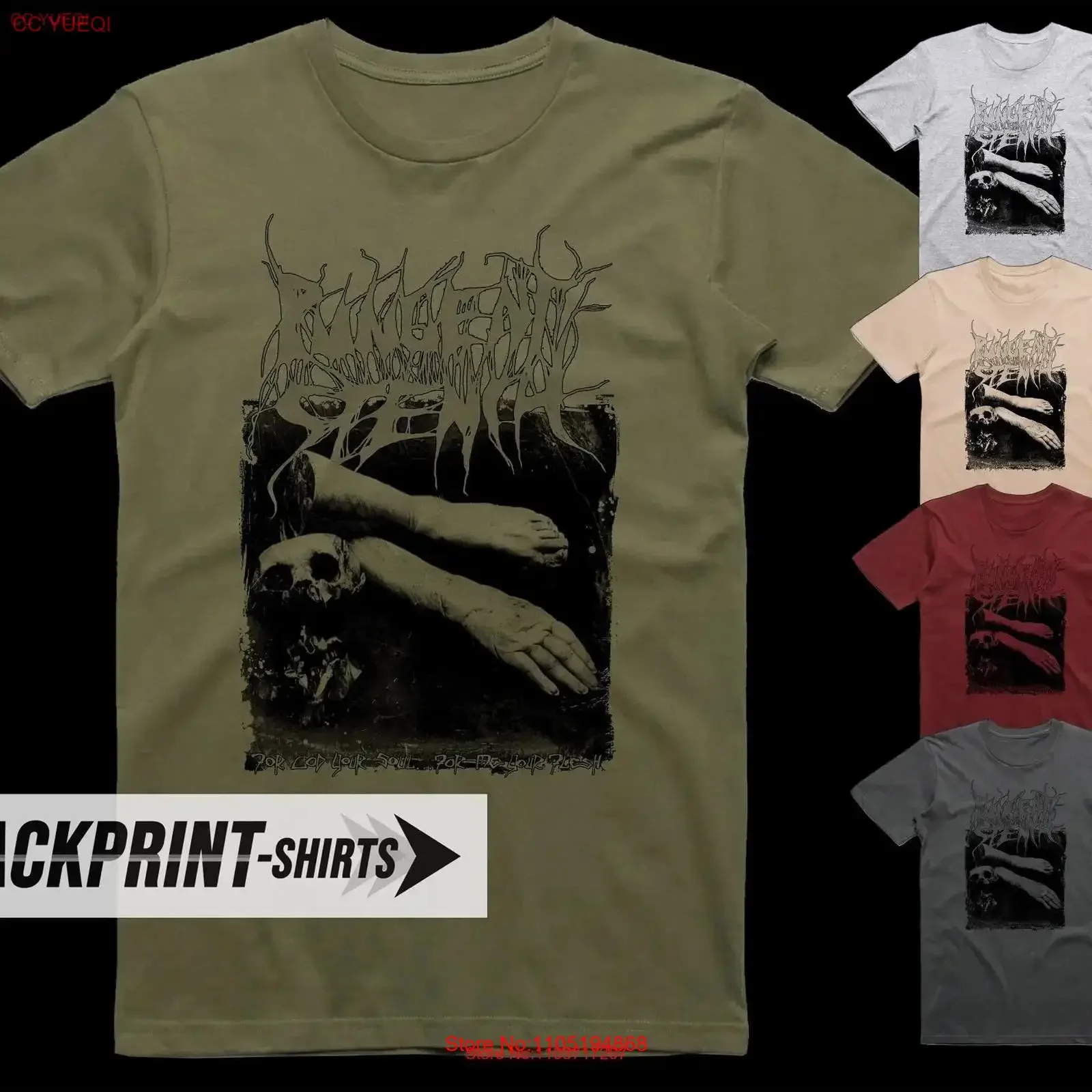 Pungent Stench For God Your Souls Me Flesh تي شيرت قطن للرجال جميع المقاسات S 5XL 18 لون ملصق الفرقة غلاف الألبوم خمر لينة