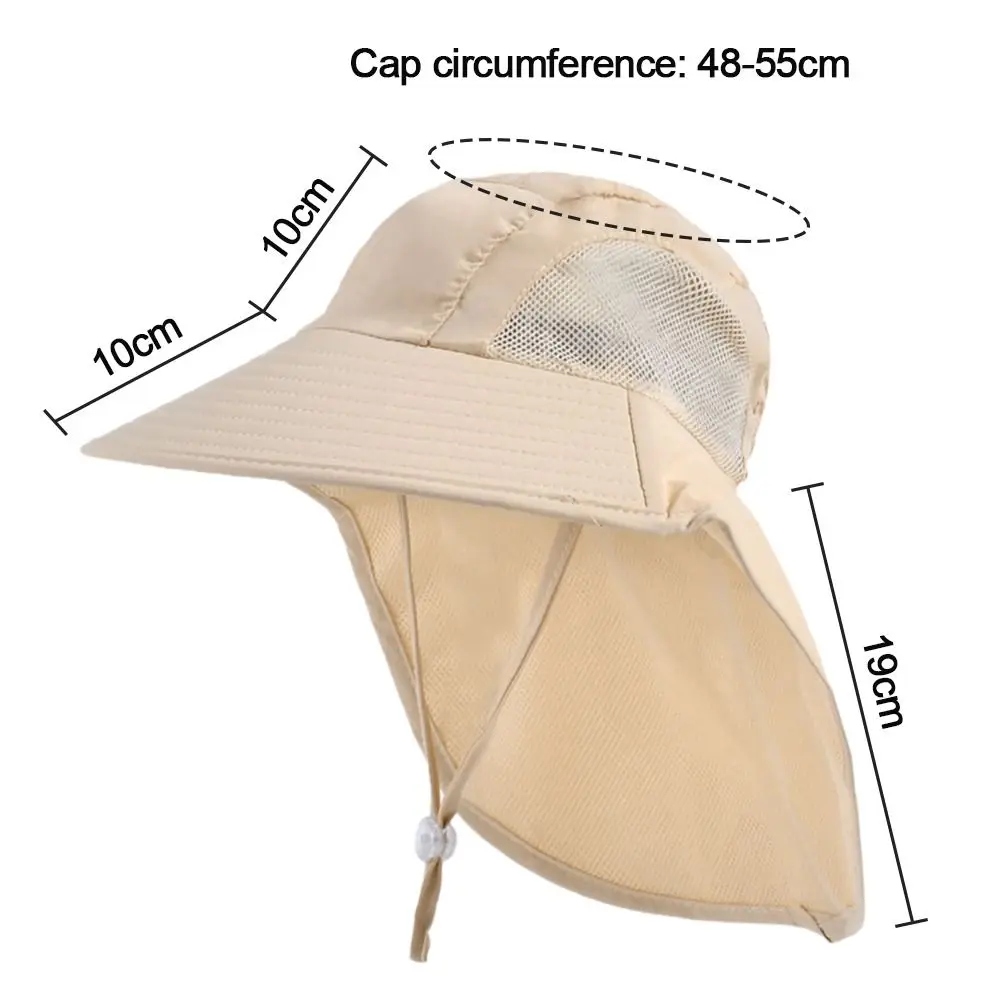 子供の夏のバケットハット、UV保護、屋外ビーチサンハット、男の子の女の子のフラップキャップ、調整可能なワイドブリムキャップ