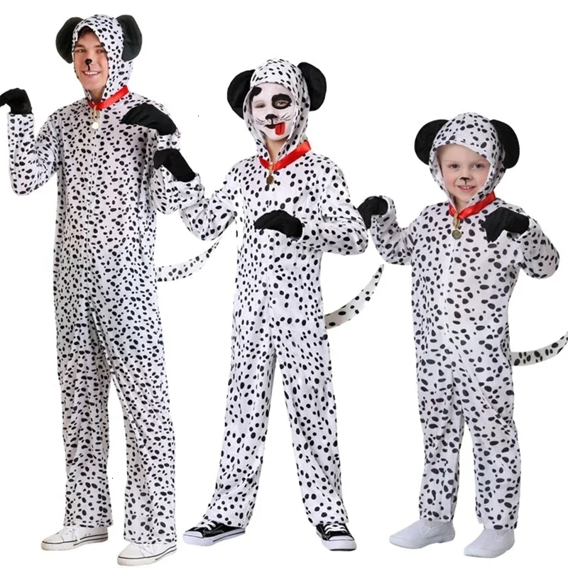 

Halloween children children onesie dog-spotted Dalmatian Cosplay black nice animal black dress kigurumi children pajama overalls