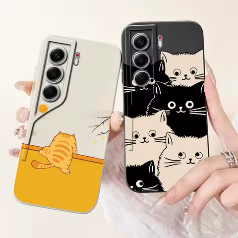 For Tecno Camon 40 Pro 4G Case CM6 Cute Cat Cartoon Cover Soft Silicone Phone Case For Tecno Camon40 Camon 40 Pro 5G Fundas Bags