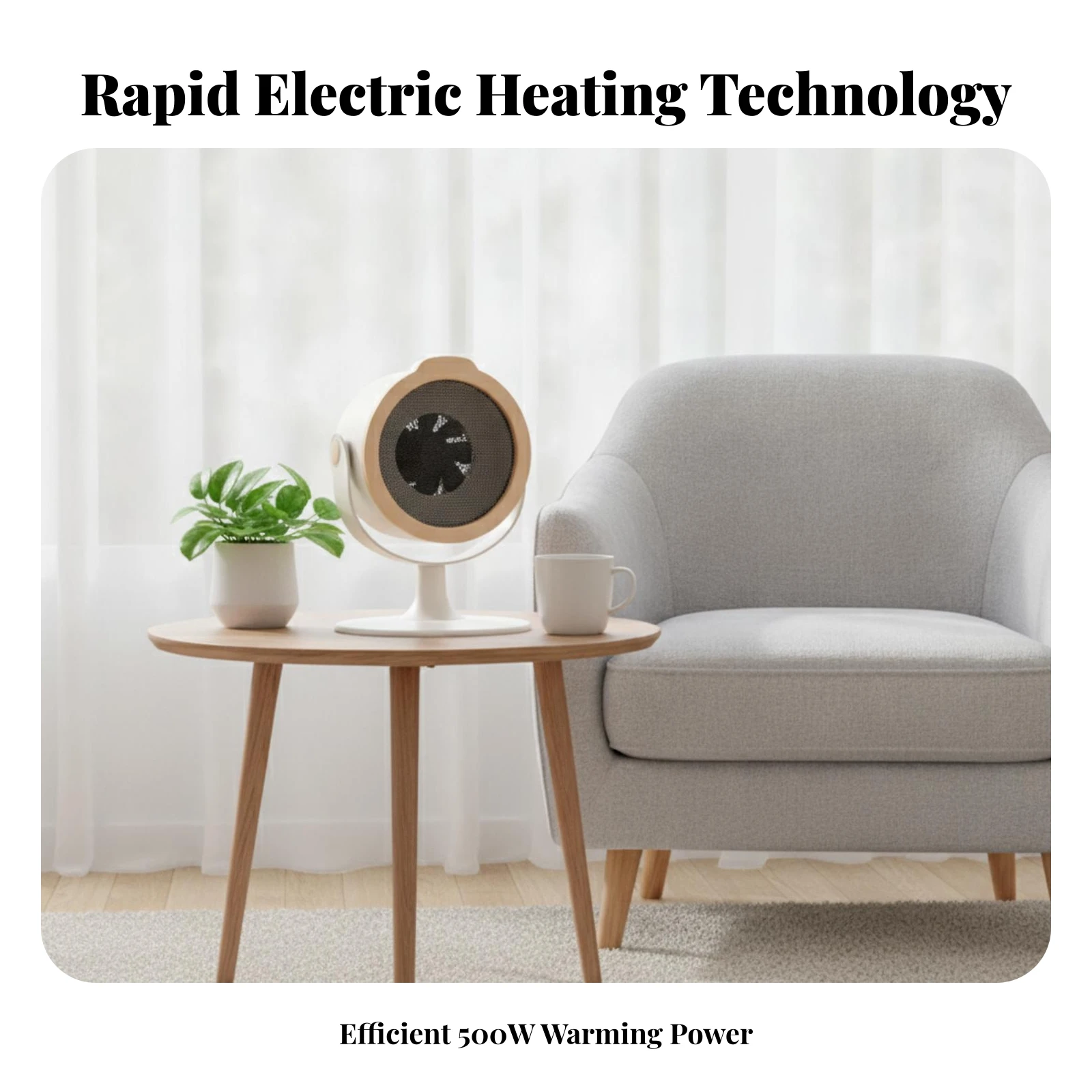 Desktop Heater Quick-Heating Tabletop Heater Appliance Compact Portable for Office Workers, Desk, Bedroom