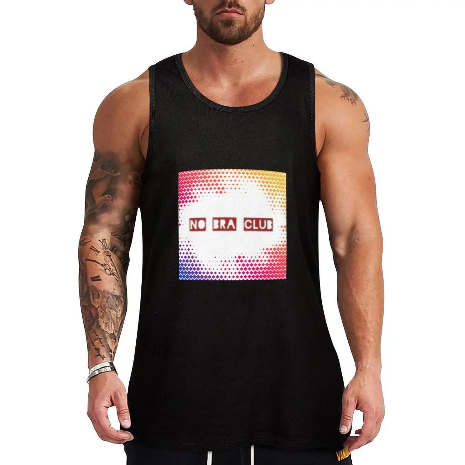 NO BRA CLUB Tank Top High Breathable Tank Top Lightweight Cool Shirt
