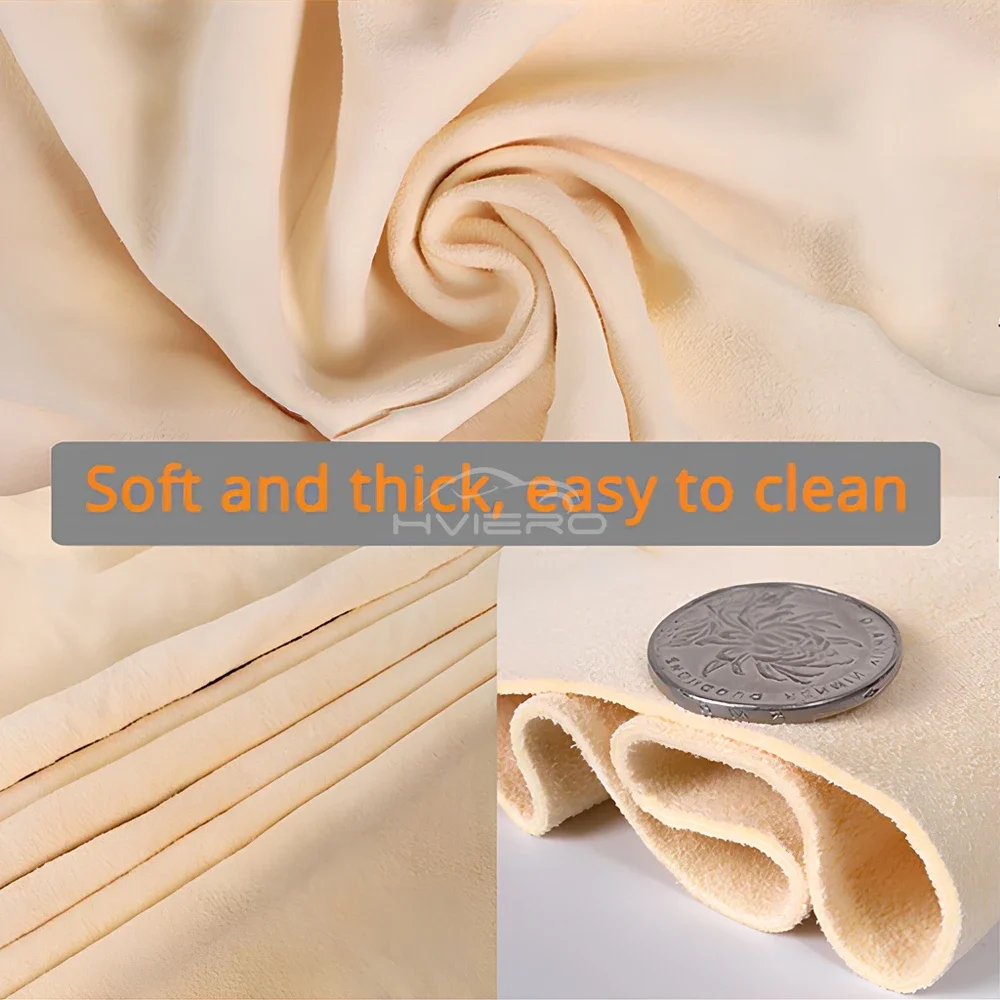 Natural Chamois Free Shape Clean Genuine Leather Cloth Car Auto Home Motorcycle Care Quick Dry Wash Towel Super Absorbent Tools