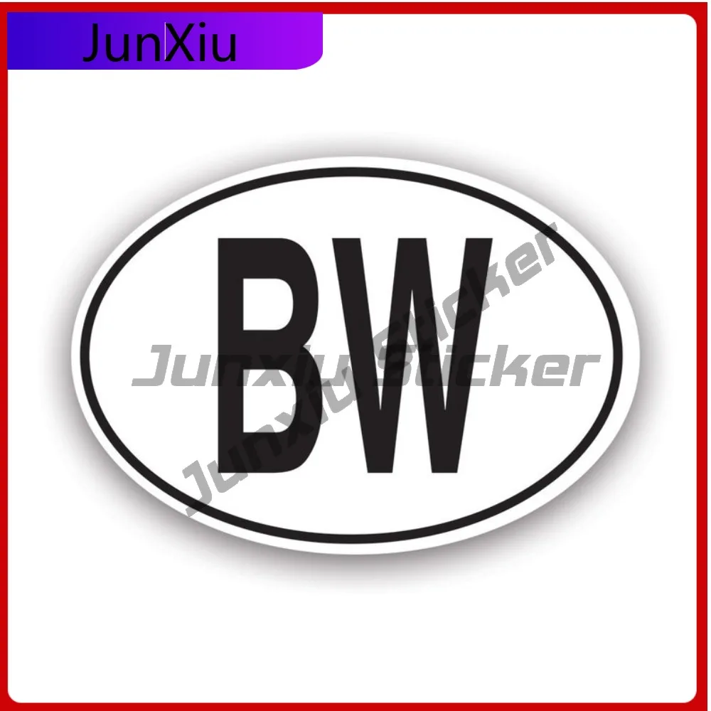 

Bw Botswana Country Code Oval Stickerwaterproof Anime Car Waterproof Vinyl Decal For Motorcycle Helmet Outdoor Decor Creative