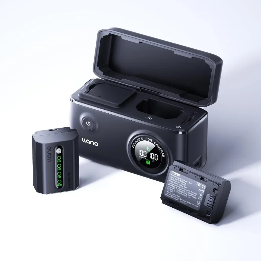 

Комплект зарядного устройства llano 4-в-1 NP-FZ100 с аккумуляторами Aurora емкостью 2600 мАч, внешний аккумулятор 10400 мАч, 20 Вт, USB-C, быстрая зарядка, устройство чтения карт USB 3.0