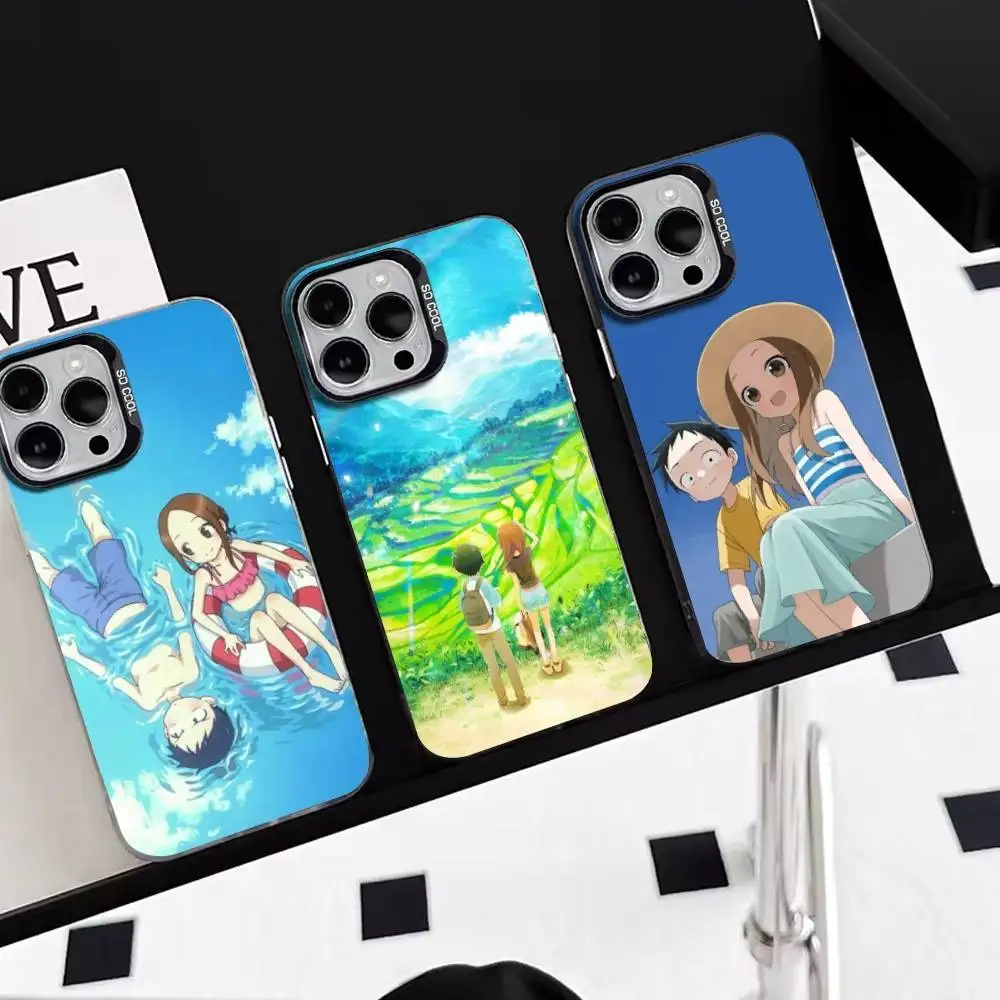 Karakai Jouzu no Takagi-san Phone Case For iPhone 17,16,15,14,13,12,11 Plus,Pro Max,XS,Colorful Silver Phone case Funda Cover