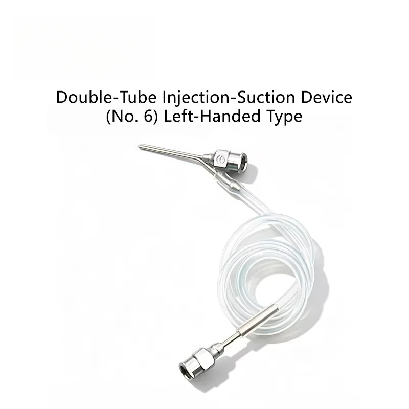 Ophthalmic Irrigation Aspiration Handpiece Double Bore Left / Right, 6# 7# 8# 9#, Eye Micro Surgical