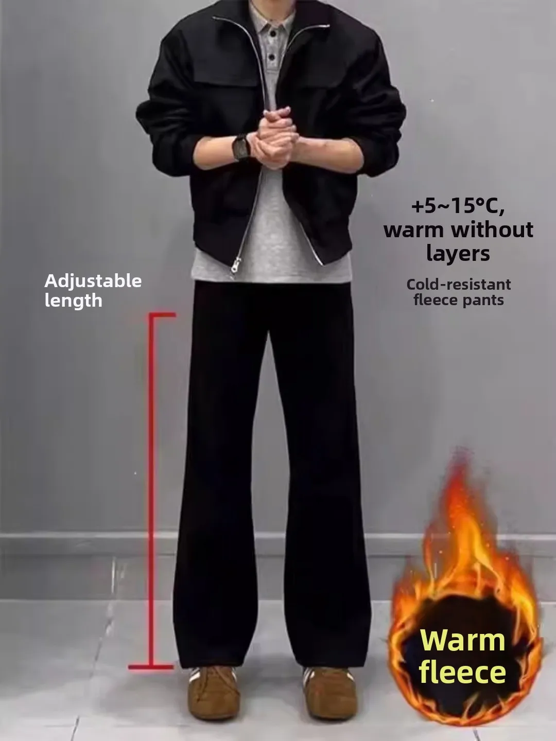 

Мужские зимние брюки Bla Tweed прямого кроя, удлиненные, повседневные, теплые, плотные, в европейском стиле, длинные брюки