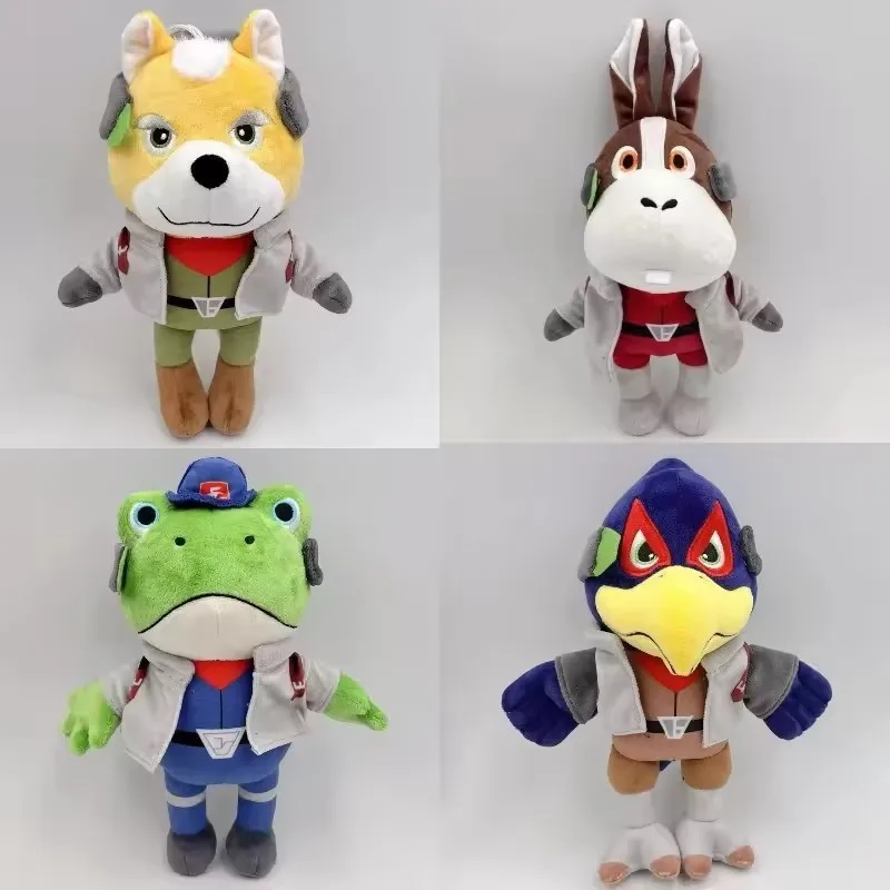 Game Star Fox Plüschtiere Anime Fox McCloud Peppy Hare Tier Plüschpuppe Weiche Stofftiere Kinder Geburtstag Fan Merchandise