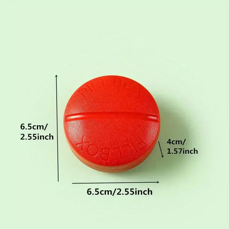 Portable Pill Box, Mini Pill Box Medicine Storage Box 4 Compartments With Cover Portable For Travel, Office, Business