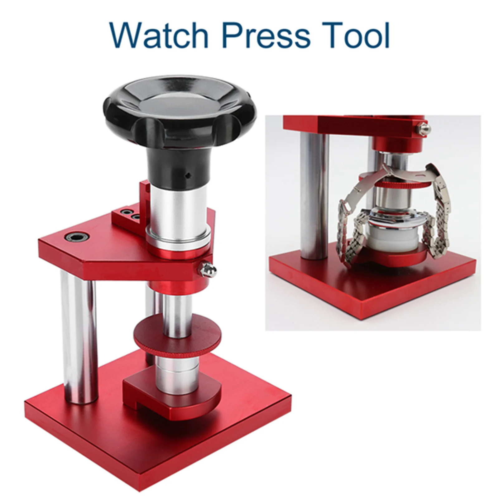 Screw Type Crystal Bezel Watch Back Case Cover Press Tool with 20 Dies Pressing Repair Watch Case Press Watch Press Tool
