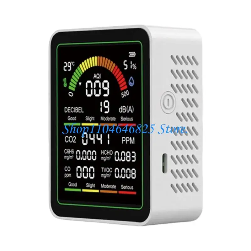 High Precisions CO2 Meter 9 Functions Including CO CO2 C6H6 Formaldehyde TVOC
