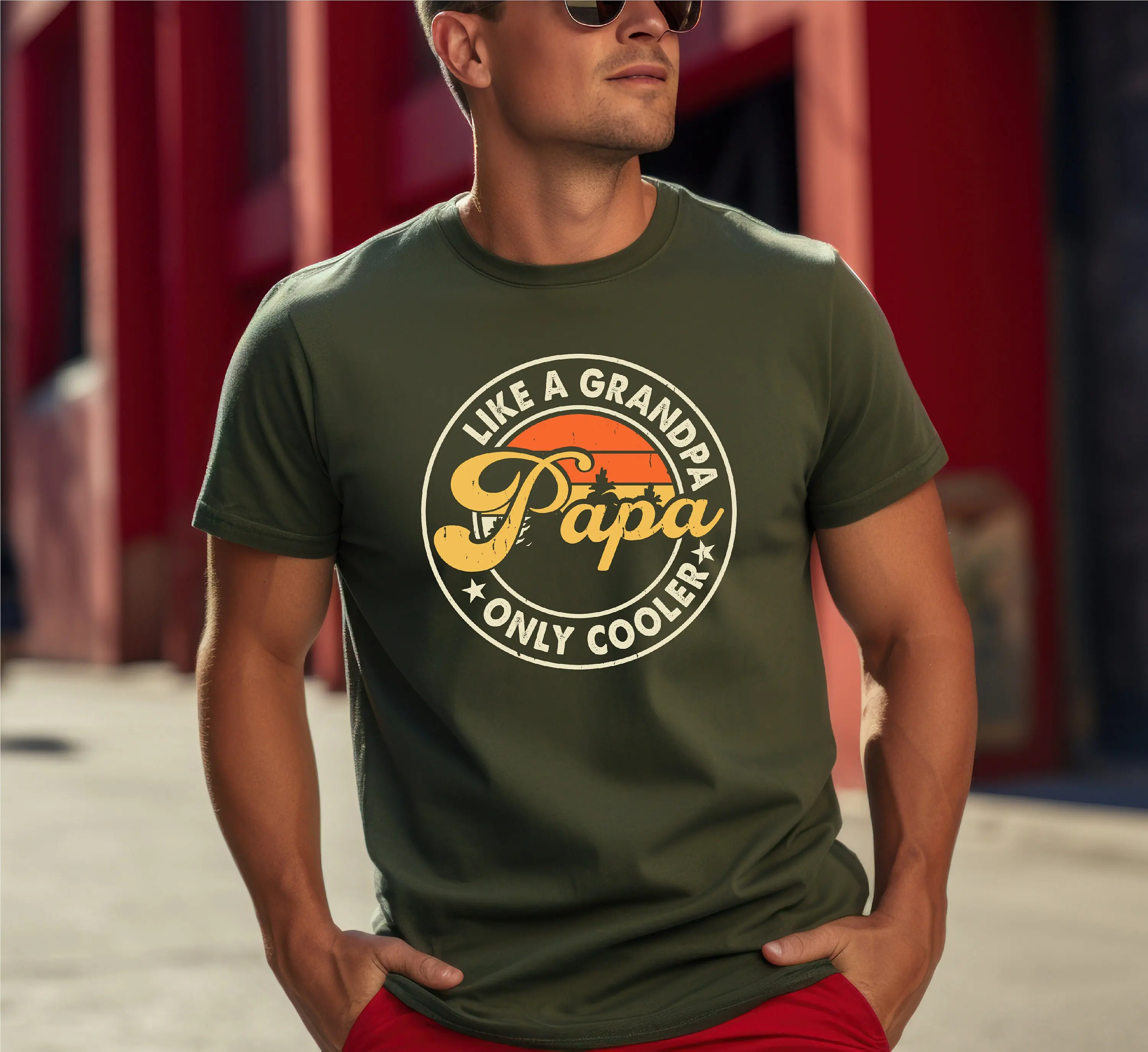 Papa T Shirt Grandpa s Fathers Day Funny for Birthday Like a Only Cooler