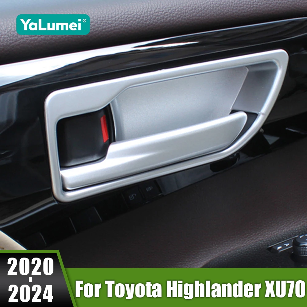

Для Toyota Highlander XU70 Hybrid 2020 2021 2022 2023 2024 ABS салонная дверная ручка чаша крышка отделка декоративная наклейка