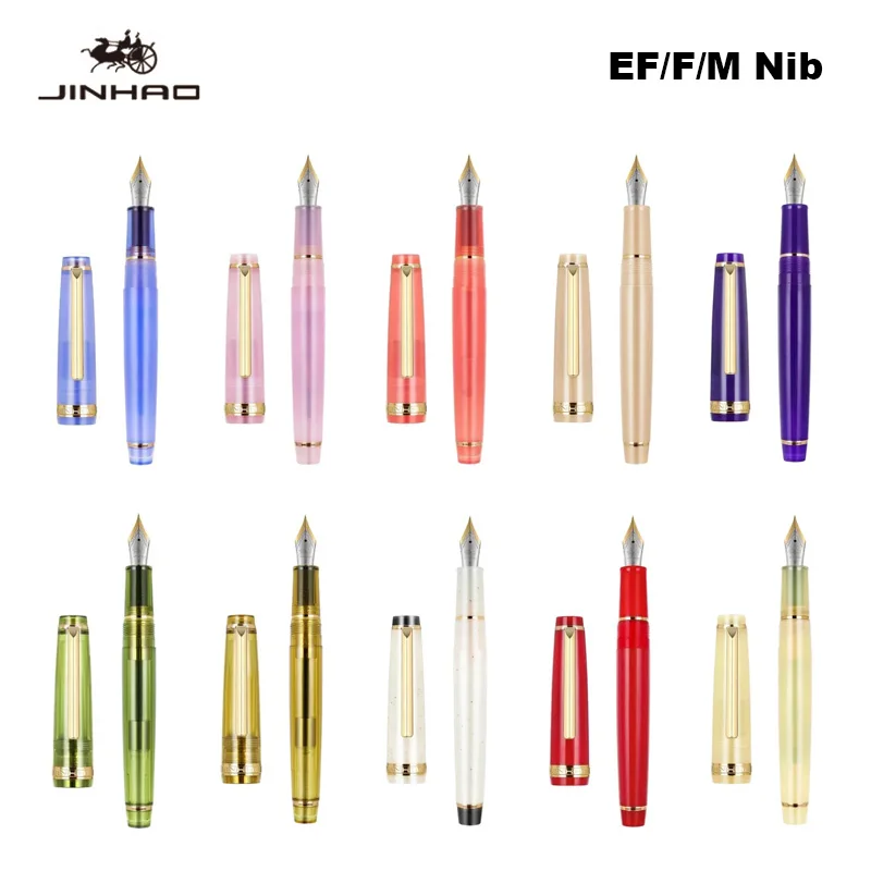 万年筆,Jinhao-82,0.7, 0.5mm,0.38,極細,新しい色,豪華,エレガントなペン,ライティングオフィス,学用品,文房具