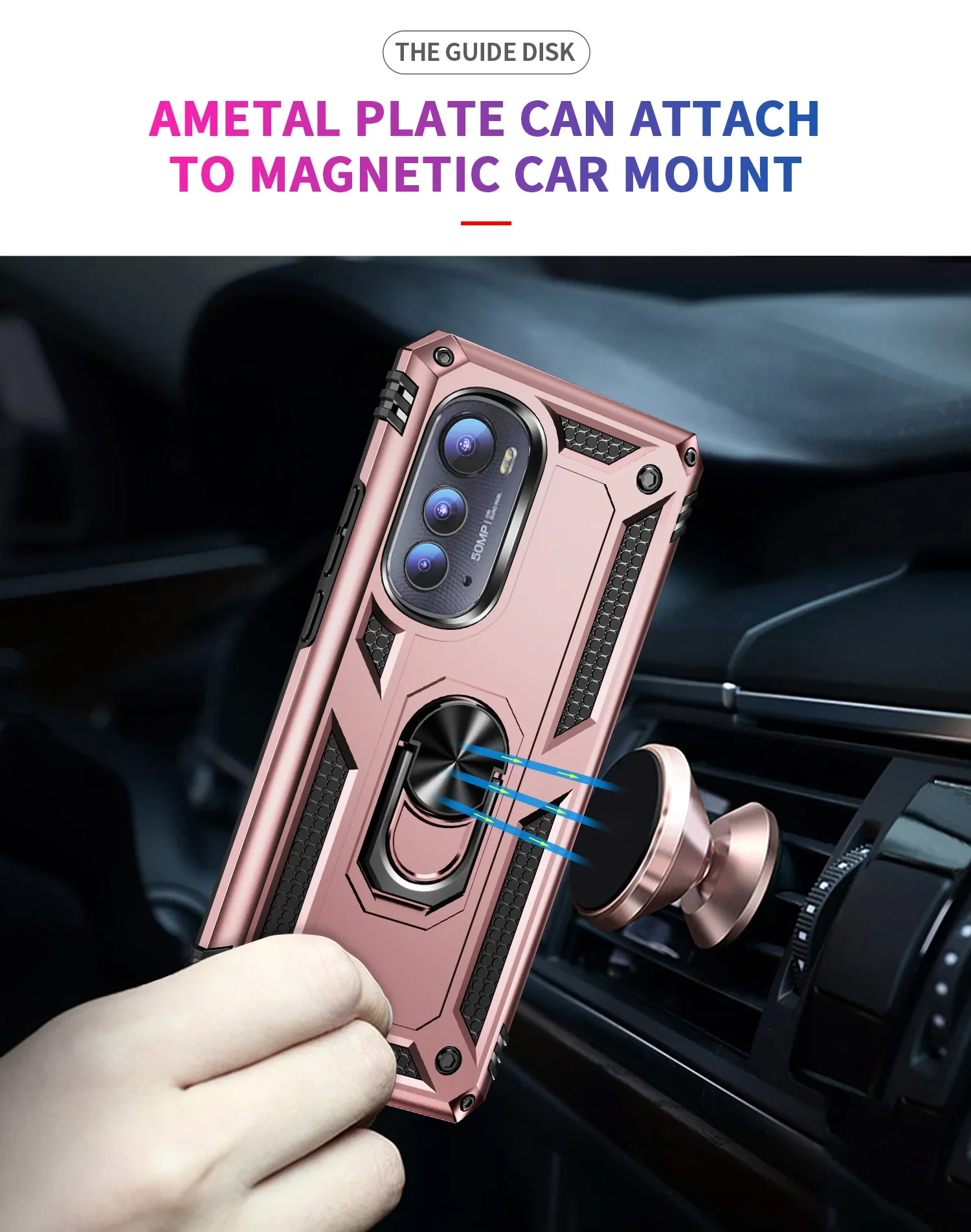 لموتورولا موتو إيدج بلس 2023 2022 2024 2021 جراب هاتف درع وعرة العسكرية للصدمات حلقة مغناطيسية غطاء للحماية حالات #1