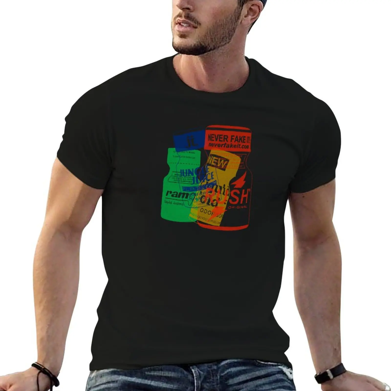 Poppers Collage T-Shirt new gifts and t-shirts oversized t shirt men tshirt