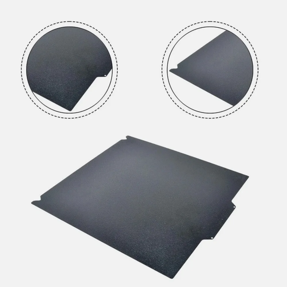 For Sidewinder SW-X4 Plus 330x315mm PEI Build Plate Double Sided Textured Black PEI Flexible Spring Steel Magnetic Bed Platform