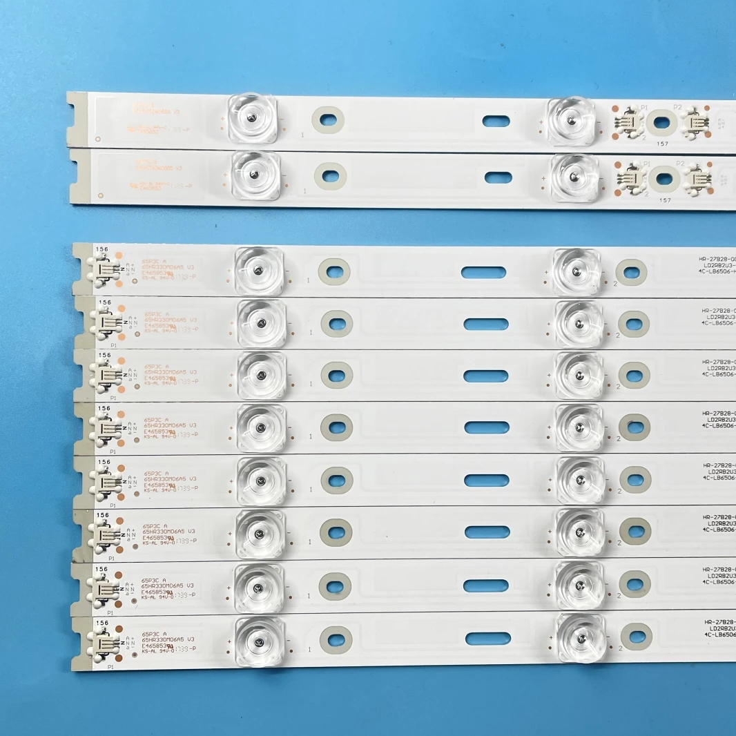 Tira de luces LED de retroiluminación, accesorio para TCL U65P6096 Thomson 65UE6596 65UC6006S 65UC6586 65UC6596 65UC6016 65US6106 4C-LB6506-YH02J, 10 unidades/juego