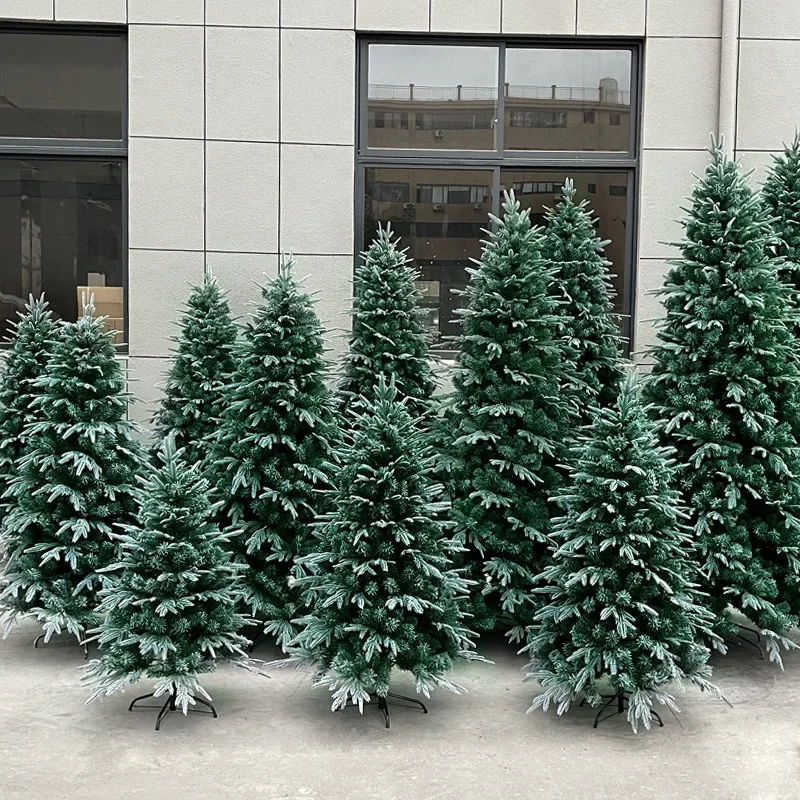 

Artificial Christmas Tree PE Material Snowless Flocking Home Atmosphere Decoration Large Xmas Tree 1.2m 1.5m 1.8m 2.1m 2.4m 2.7m