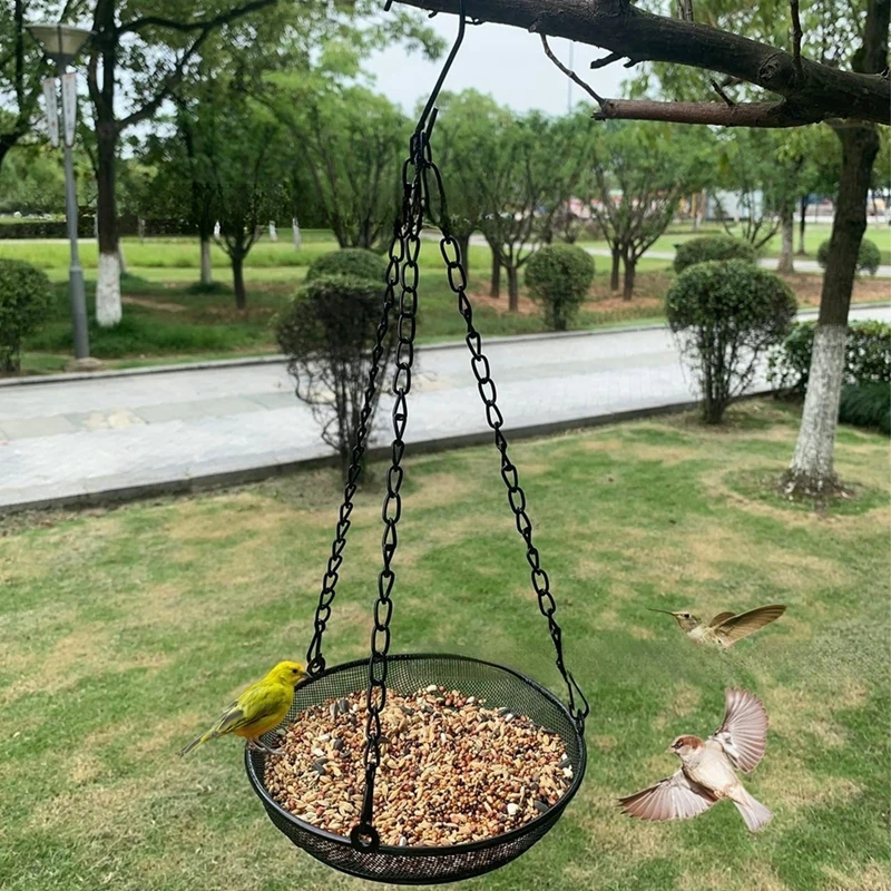 Bird Feeder For Outside Hummingbird Feeding Tray Round Hanging Bird Feeder Simple Installation With Hanger Installed On Trees