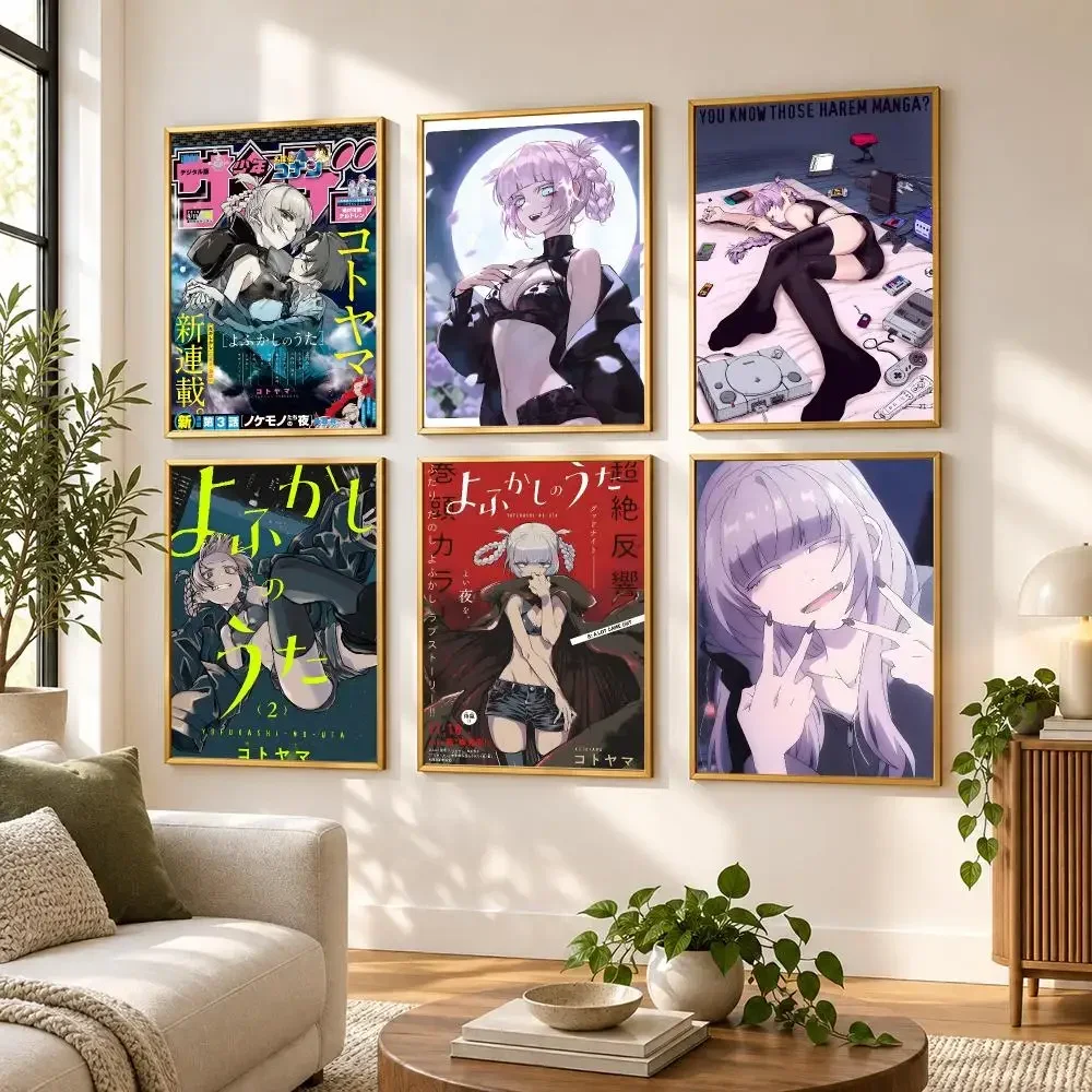 Call of The Night Yofukashi No Uta Kraft Poster HD art sticky wall waterproof home living room bedroom bar aesthetic decoration