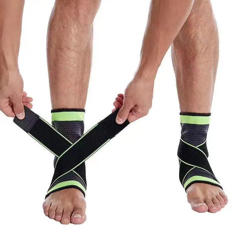 1PC Druck Verband Knöchel Schutz Sport Fußkettchen Unterstützung Fuß Strap Nylon Gestrickte Elastische Knöchel Brace Gym Basketball Laufen – Detail 9