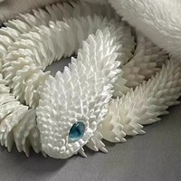 3D Printed Snake 60cm Articulated Bush Viper Toy-Dragon Snake Integrated Joint Mobility Statue Ornament Home Decor Gift