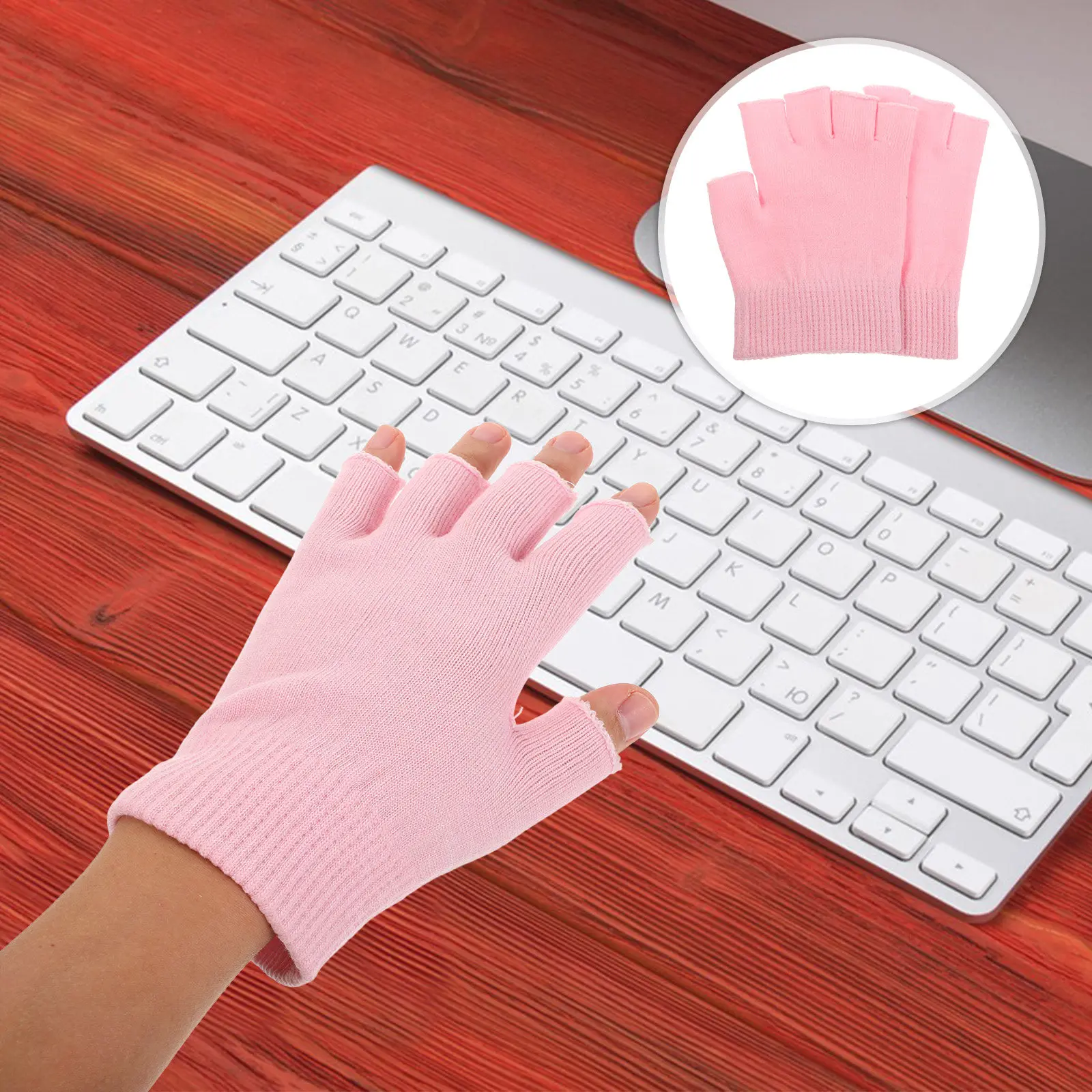 1Pair Moisturizing Hand Masks Gel Lining Soft Gloves Touchscreen Friendly Spa Gloves Deep Hydration Prevent Dry Cracked Skin