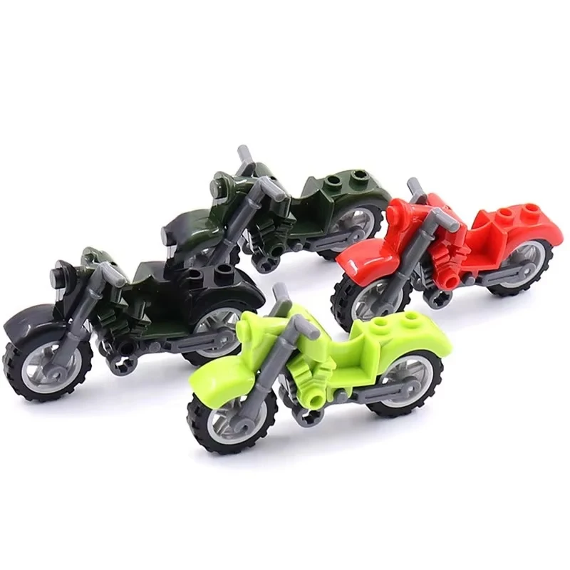 MOC Prison Scene Building Blocks Accessories Cage Police Shield Patrol Motorcycle Sentry Tower Handcuffs Bricks Boys DIY Toy S14 view 2